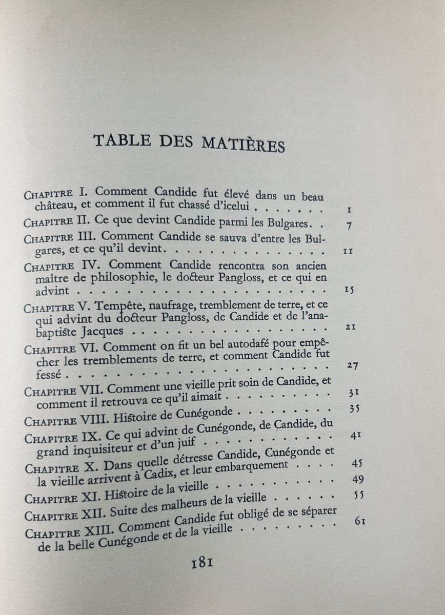 Voltaire - Candide Ou l'Optimisme. Rombaldi, 1939, With A Frontispiece By Bertommé Saint-andré.-photo-1