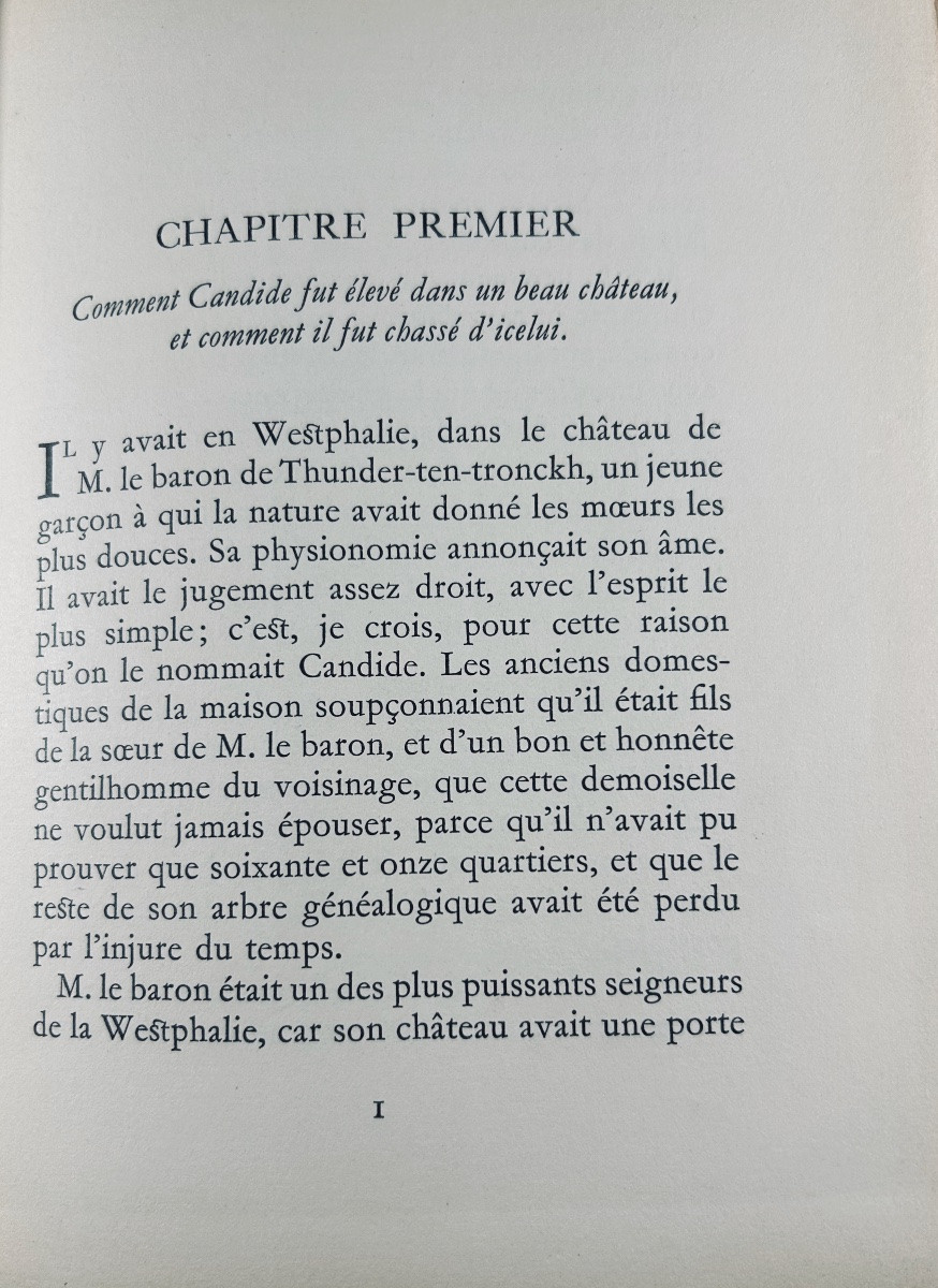 Voltaire - Candide Ou l'Optimisme. Rombaldi, 1939, With A Frontispiece By Bertommé Saint-andré.-photo-3