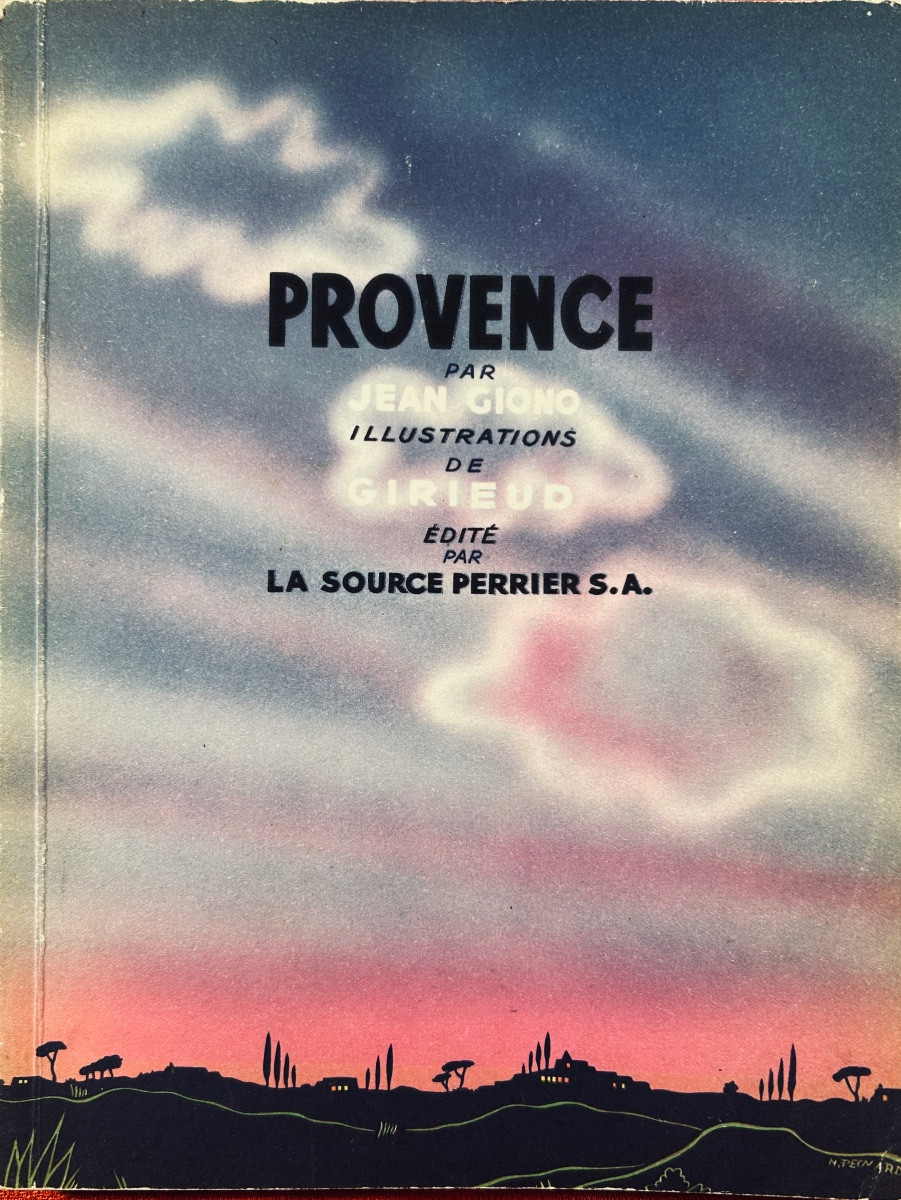 [GIRIEUD] - GIONO (Jean) - Provence. Source Perrier, 1939. Broché, couverture illustrée.