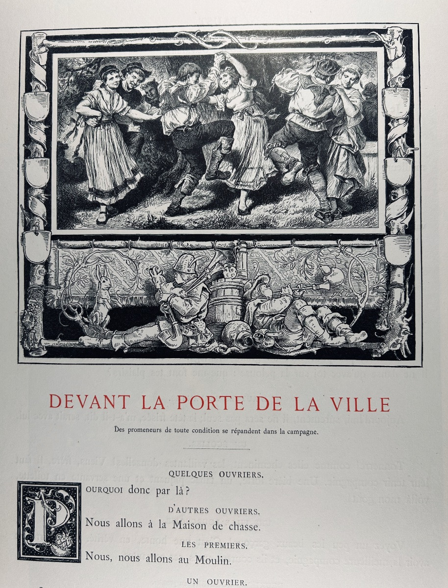 GOETHE - Faust. Hachette, 1878. Illustrations de Sandor Liezen-Mayer. Exemplaire n°1, chemise.-photo-2