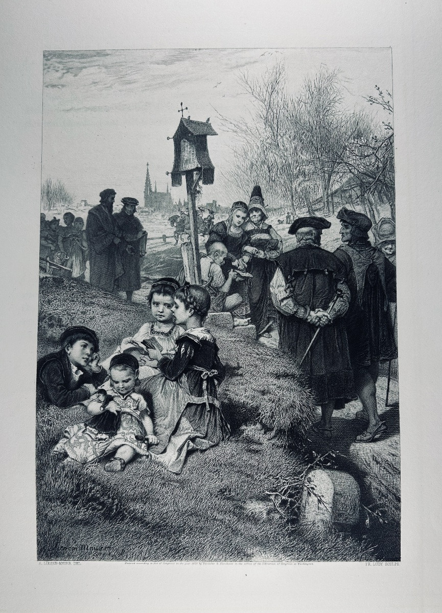 GOETHE - Faust. Hachette, 1878. Illustrations de Sandor Liezen-Mayer. Exemplaire n°1, chemise.-photo-3