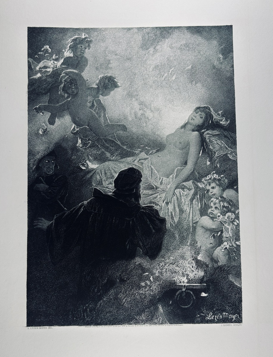 GOETHE - Faust. Hachette, 1878. Illustrations de Sandor Liezen-Mayer. Exemplaire n°1, chemise.-photo-6