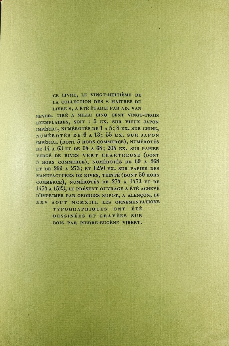 Goethe - Faust And The Second Faust. Georges Crès Et Cie, 1913, On Almond Green Rives Paper.-photo-6