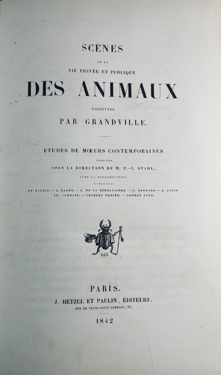 [grandville] - Stahl - Scenes From The Private And Public Lives Of Animals. Hetzel, 1842.-photo-2