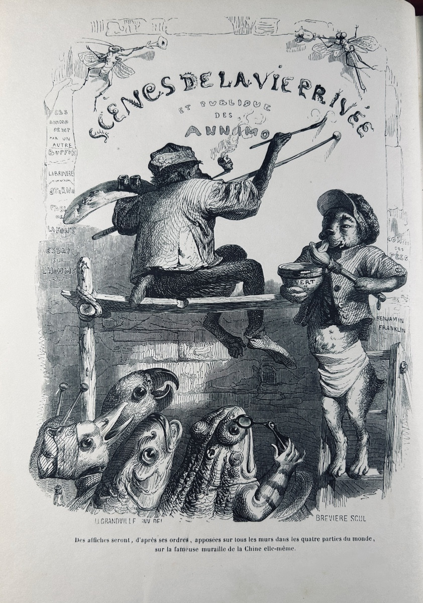 [grandville] - Stahl - Scenes From The Private And Public Lives Of Animals. Hetzel, 1842.