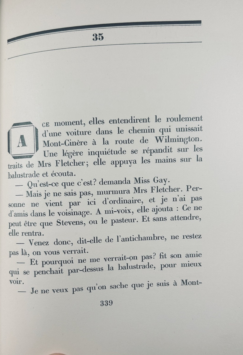 GREEN (Julien) - Mont-Cinère, première édition complète. Plon, 1928, reliure demi-veau rouge.-photo-4