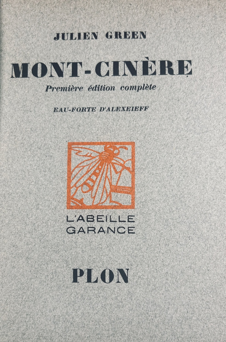 GREEN (Julien) - Mont-Cinère, première édition complète. Plon, 1928, reliure demi-veau rouge.