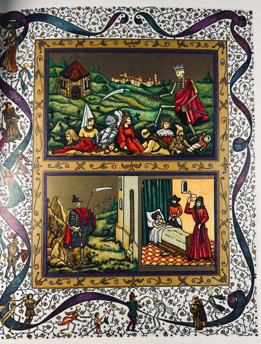 [guignard] - Villon (françois) - Oeuvres. Club Du Livre, 1974; 2 Large Volumes In-4.-photo-2