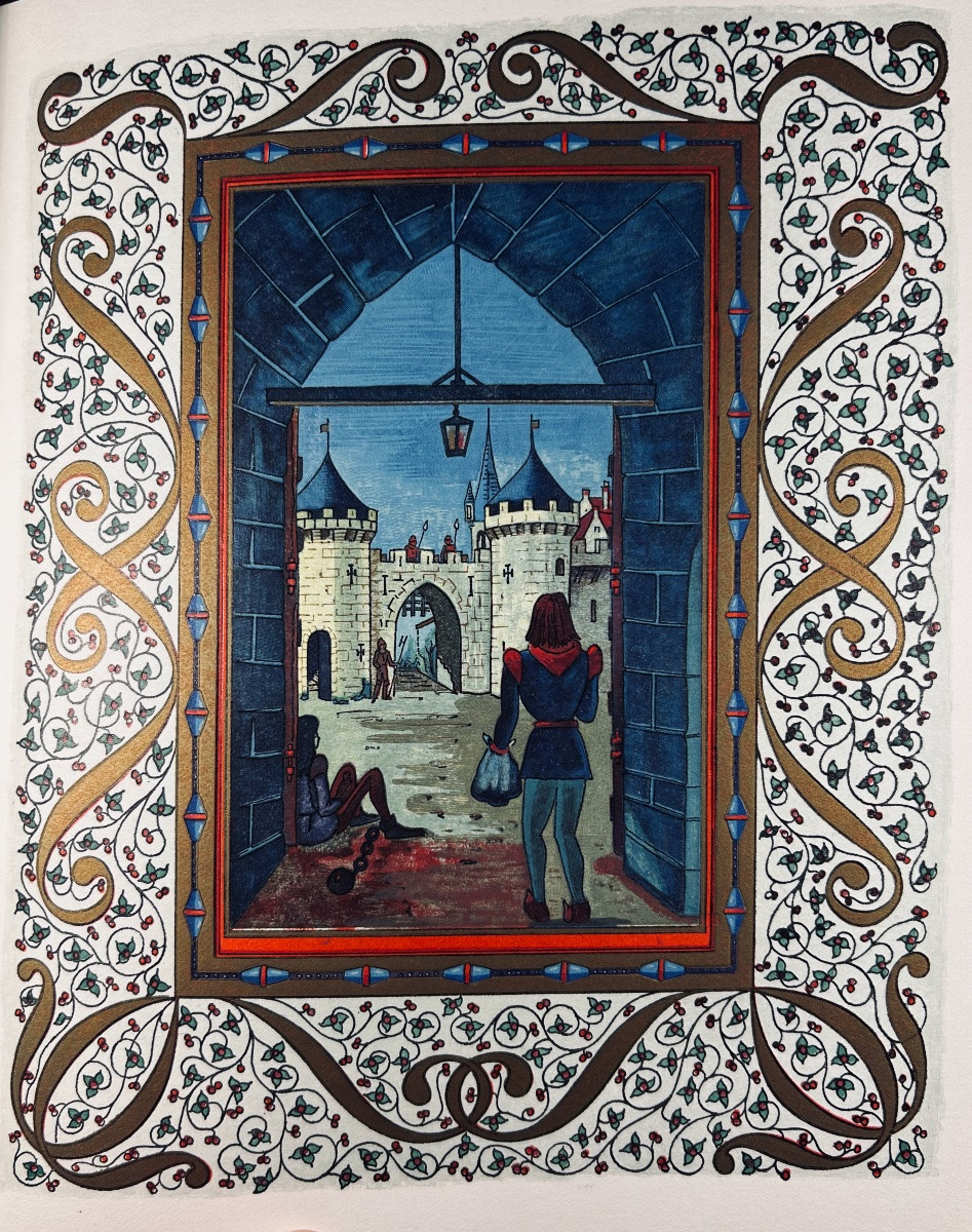 [guignard] - Villon (françois) - Oeuvres. Club Du Livre, 1974; 2 Large Volumes In-4.-photo-2