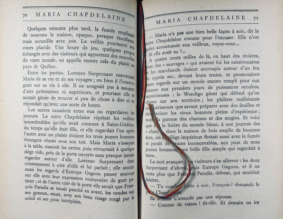 HÉMON - Maria Chapdelaine, récit du canada français. Grasset, 1924, belle reliure demi-maroquin-photo-1