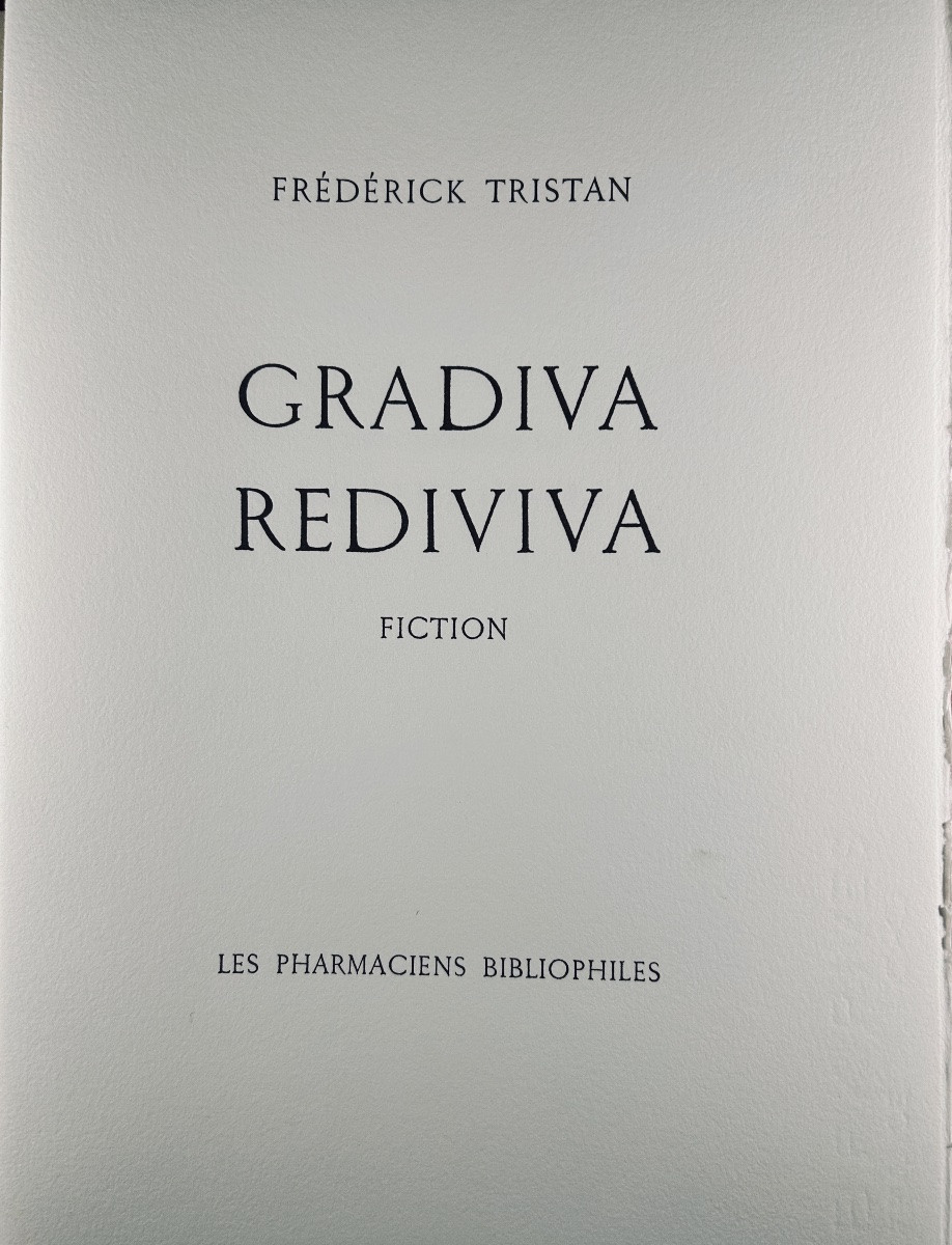 [hours] - Tristan (frédérick) - Gradiva Rediviva. Les Pharmaciens Bibliophiles, 1999-photo-2