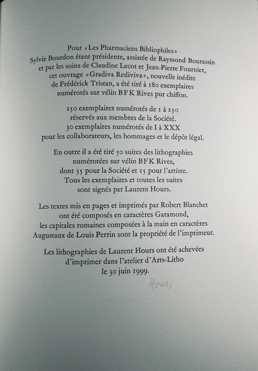 [hours] - Tristan (frédérick) - Gradiva Rediviva. Les Pharmaciens Bibliophiles, 1999-photo-8