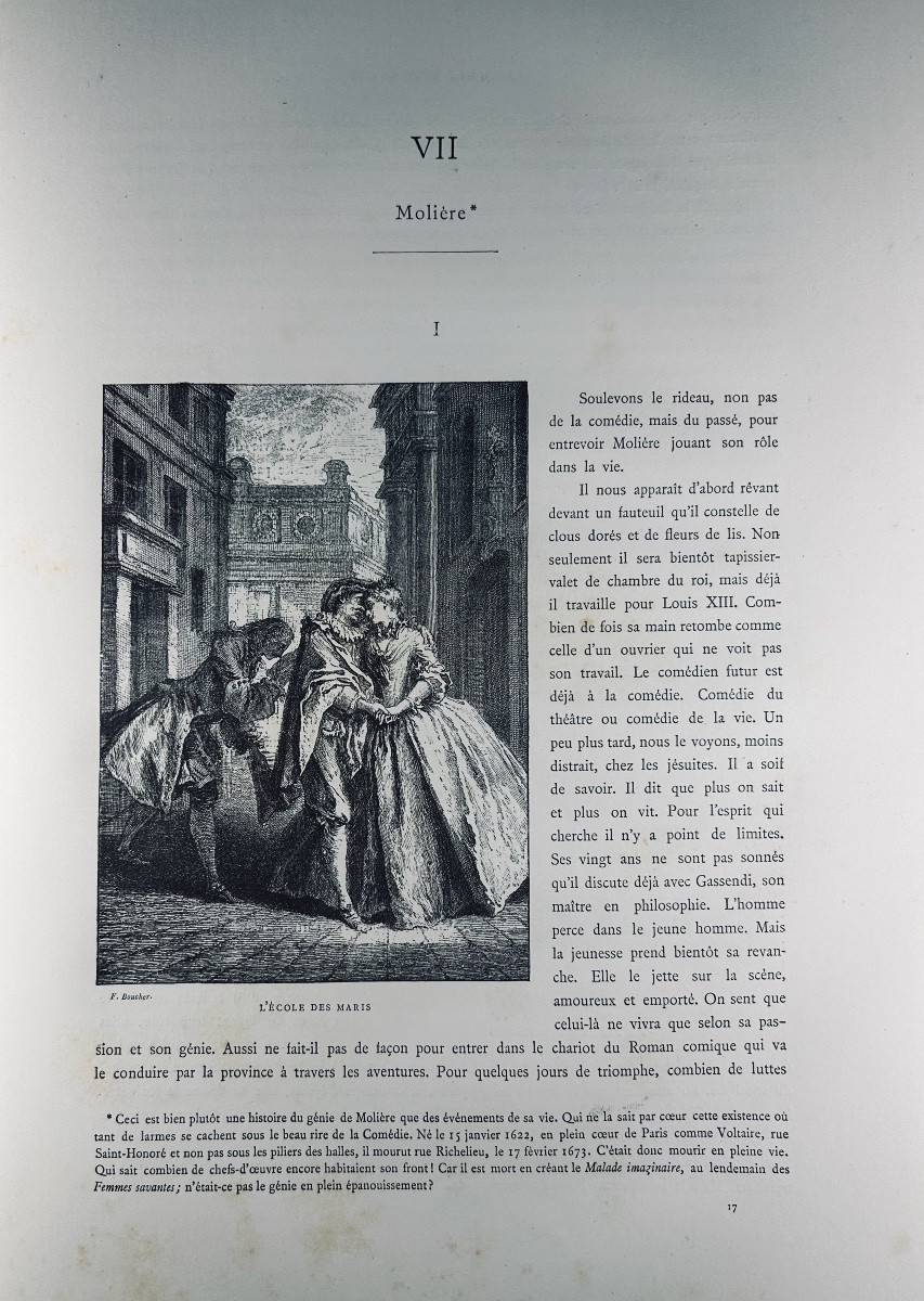 Houssaye - La Comédie Française 1680-1880. Ludovic Baschet, 1880, Publisher's Red Hardback.-photo-4