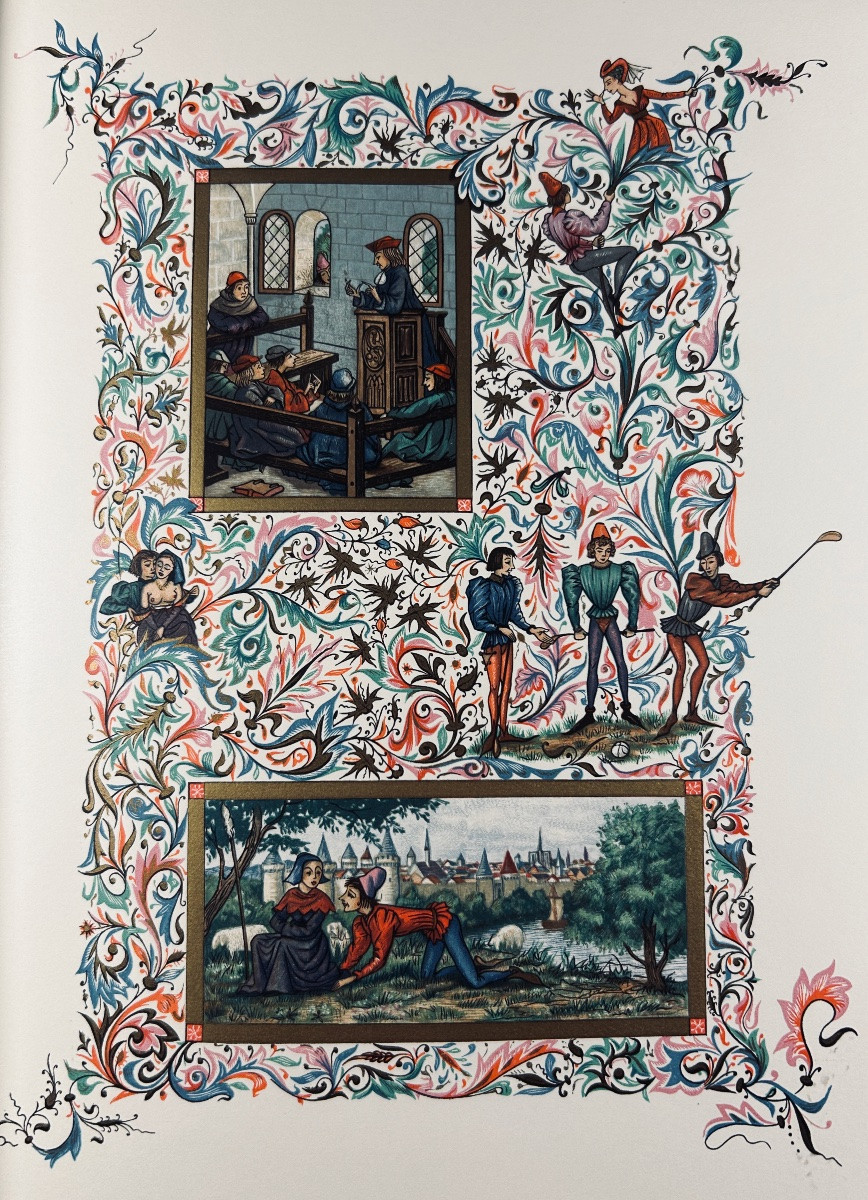 [hubert] - Villon - Oeuvres. André Vial And éditions De l'Odéon, 1959, Publisher's Binding.-photo-1