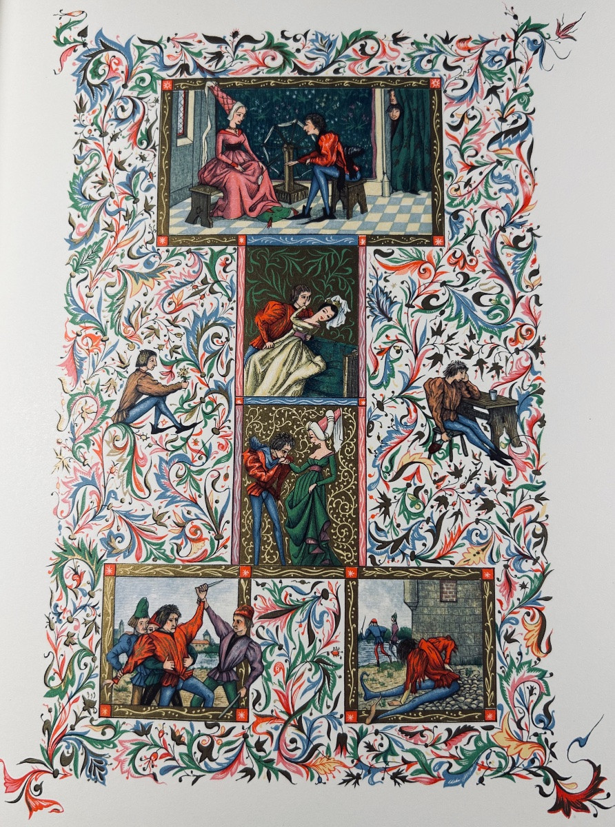 [hubert] - Villon - Oeuvres. André Vial And éditions De l'Odéon, 1959, Publisher's Binding.-photo-4