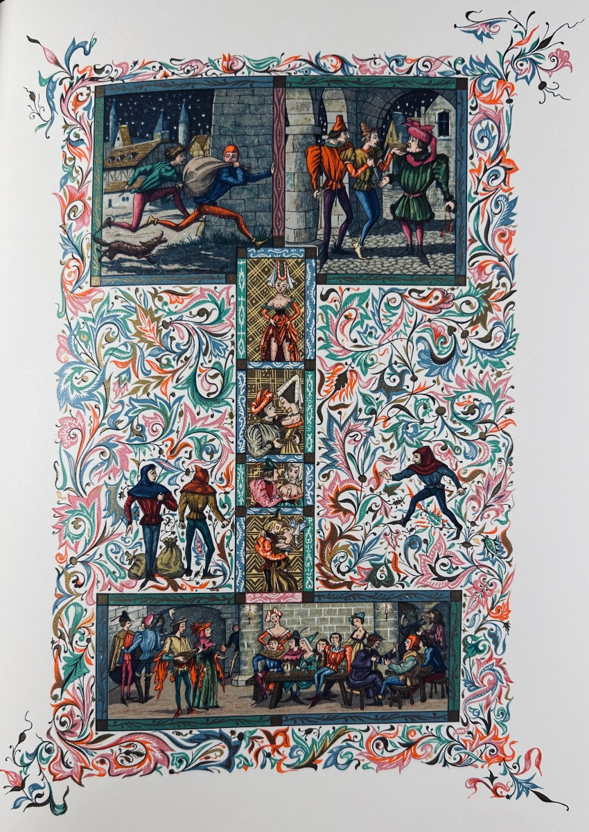 [hubert] - Villon - Oeuvres. André Vial And éditions De l'Odéon, 1959, Publisher's Binding.-photo-7