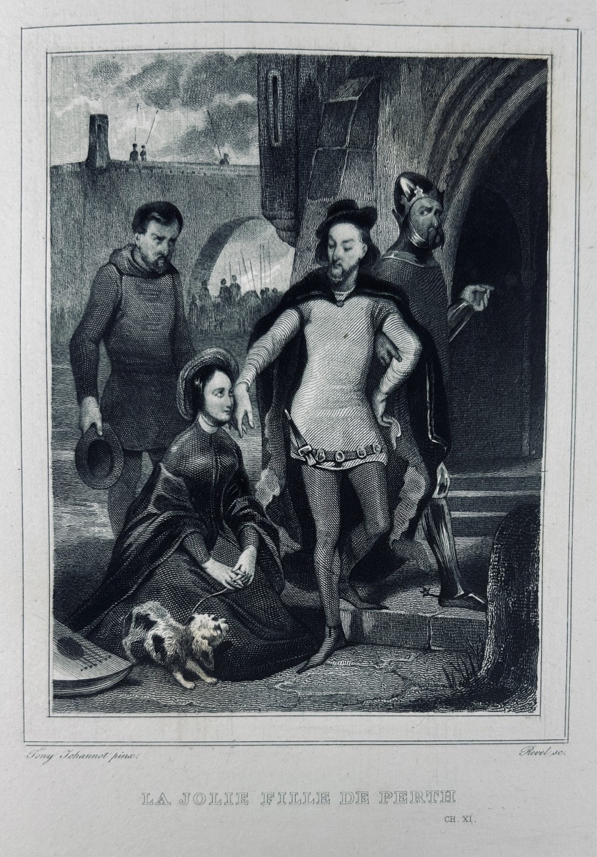 JOHANNOT (Alfred et Tony) - Trente vignettes pour les oeuvres de Walter Scott. Furne, 1830.-photo-3