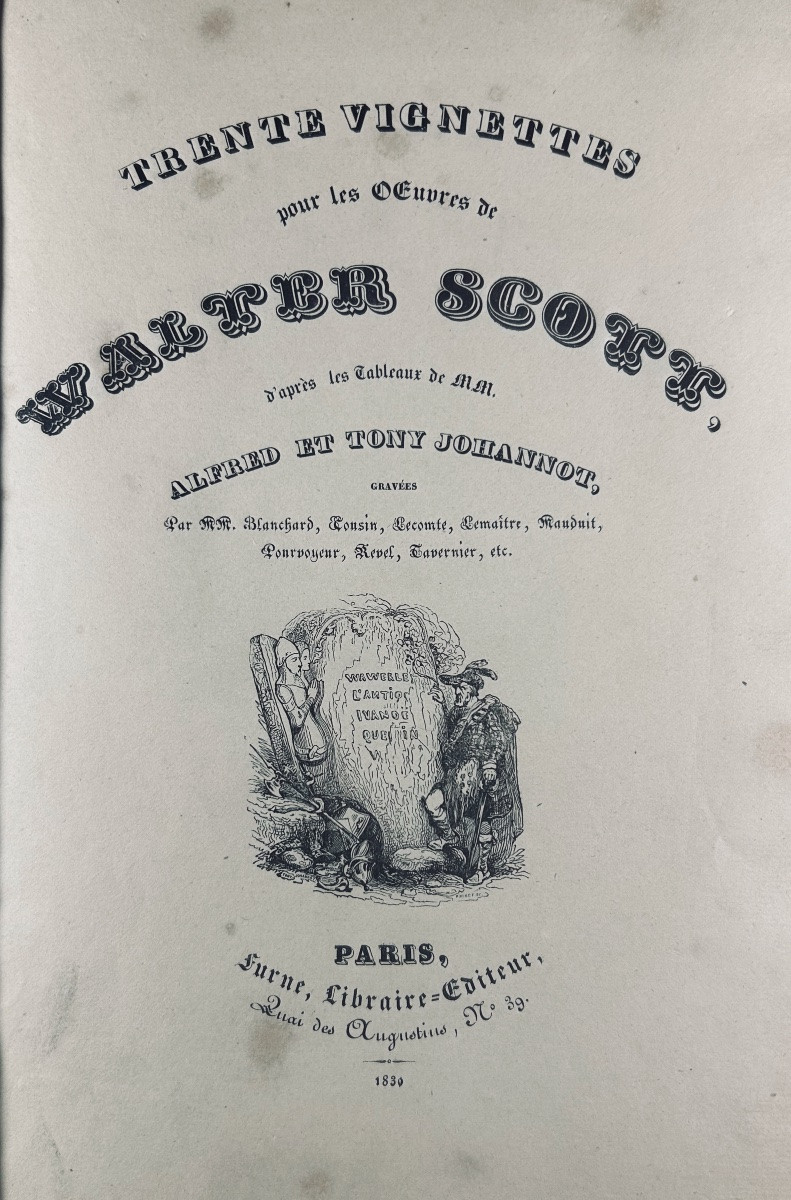 JOHANNOT (Alfred et Tony) - Trente vignettes pour les oeuvres de Walter Scott. Furne, 1830.-photo-7