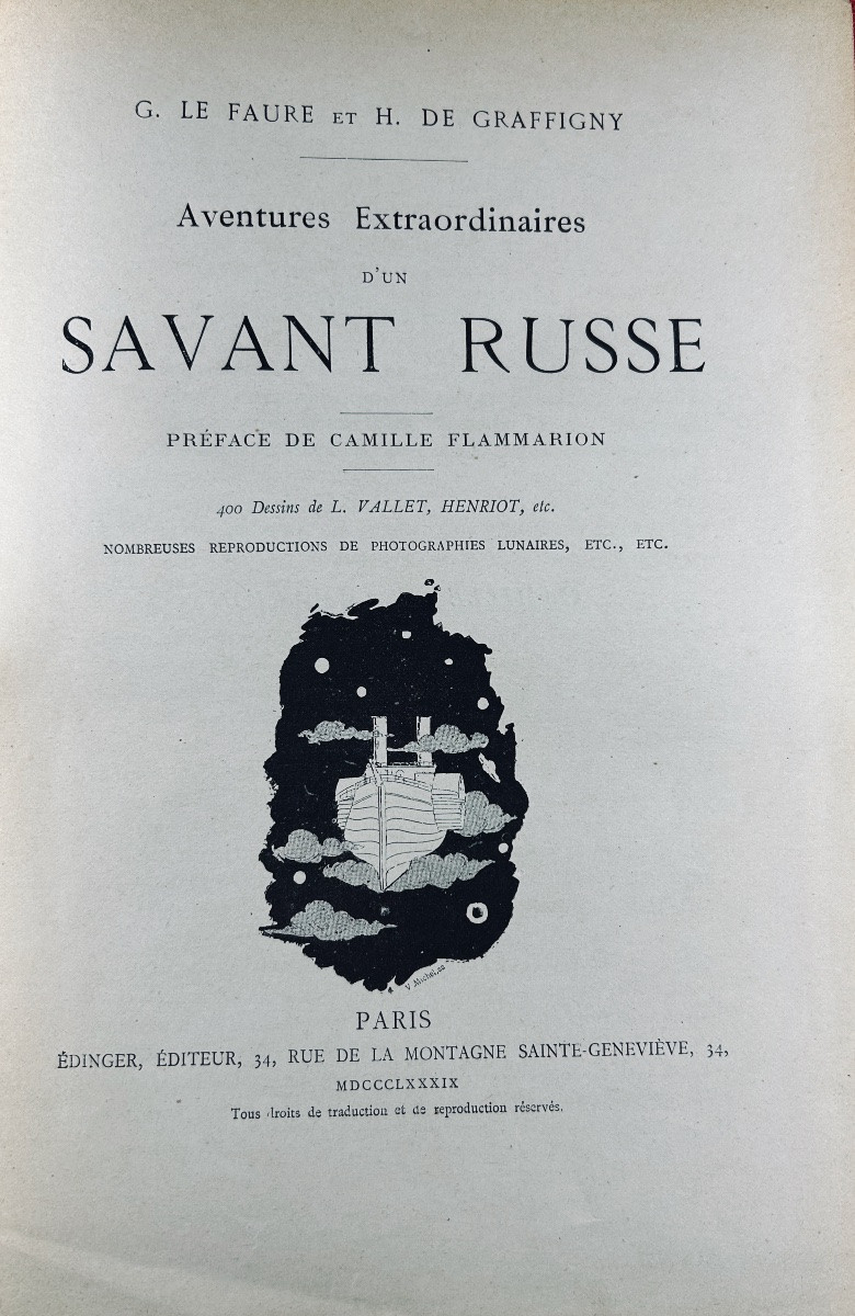Le Faure & Graffigny - Extraordinary Adventures Of A Russian Scientist. Part 1 The Moon. 1889.-photo-4