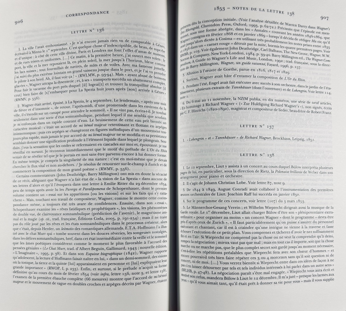 Liszt (franz), Wagner (richard) - Correspondence. Gallimard, 2013, Bound In Dust Jacket.-photo-8