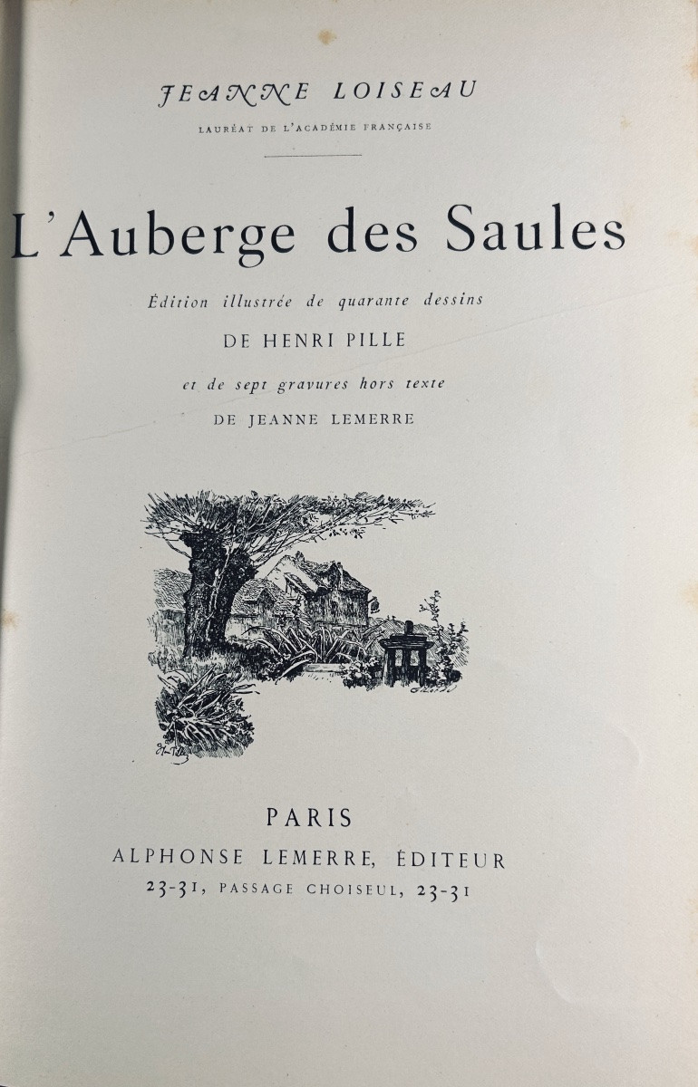 LOISEAU - L'auberge des Saules. Lemerre, vers 1880. Illustrations de Lemerre et Pile.-photo-3