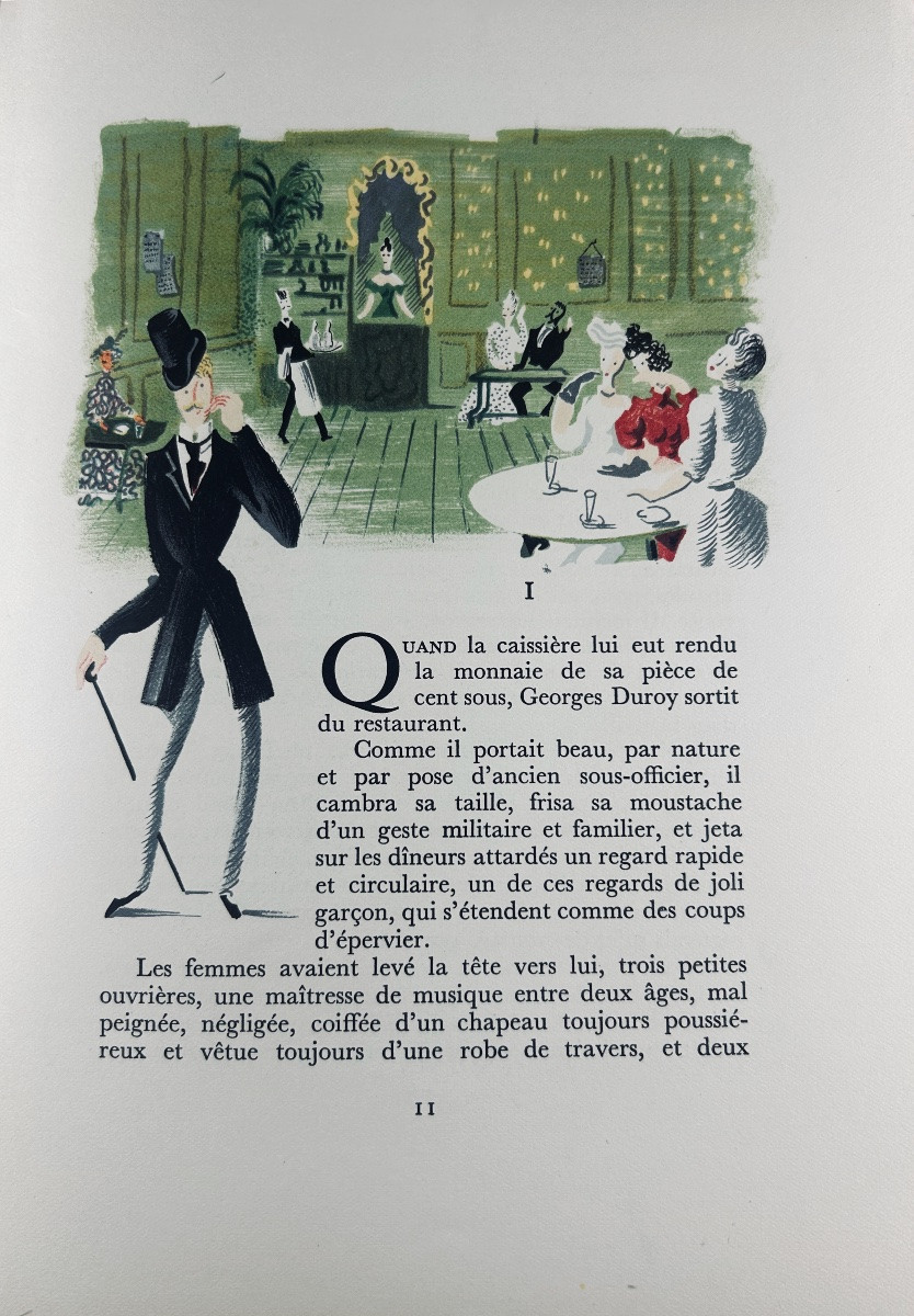 [MACLÈS]  MAUPASSANT (Guy de) - Bel-ami. Éditions de Cluny, 1947, exemplaire numéroté.-photo-2