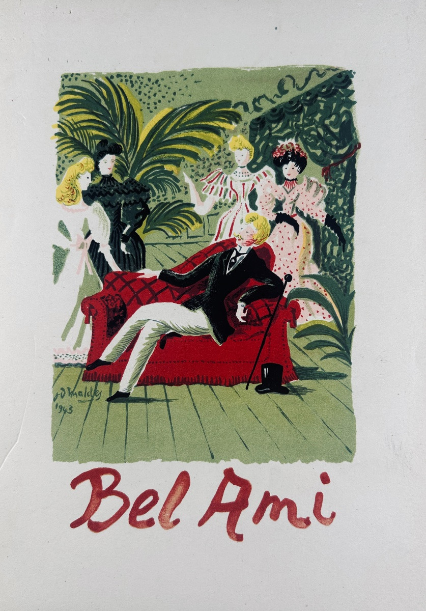 [MACLÈS]  MAUPASSANT (Guy de) - Bel-ami. Éditions de Cluny, 1947, exemplaire numéroté.-photo-3