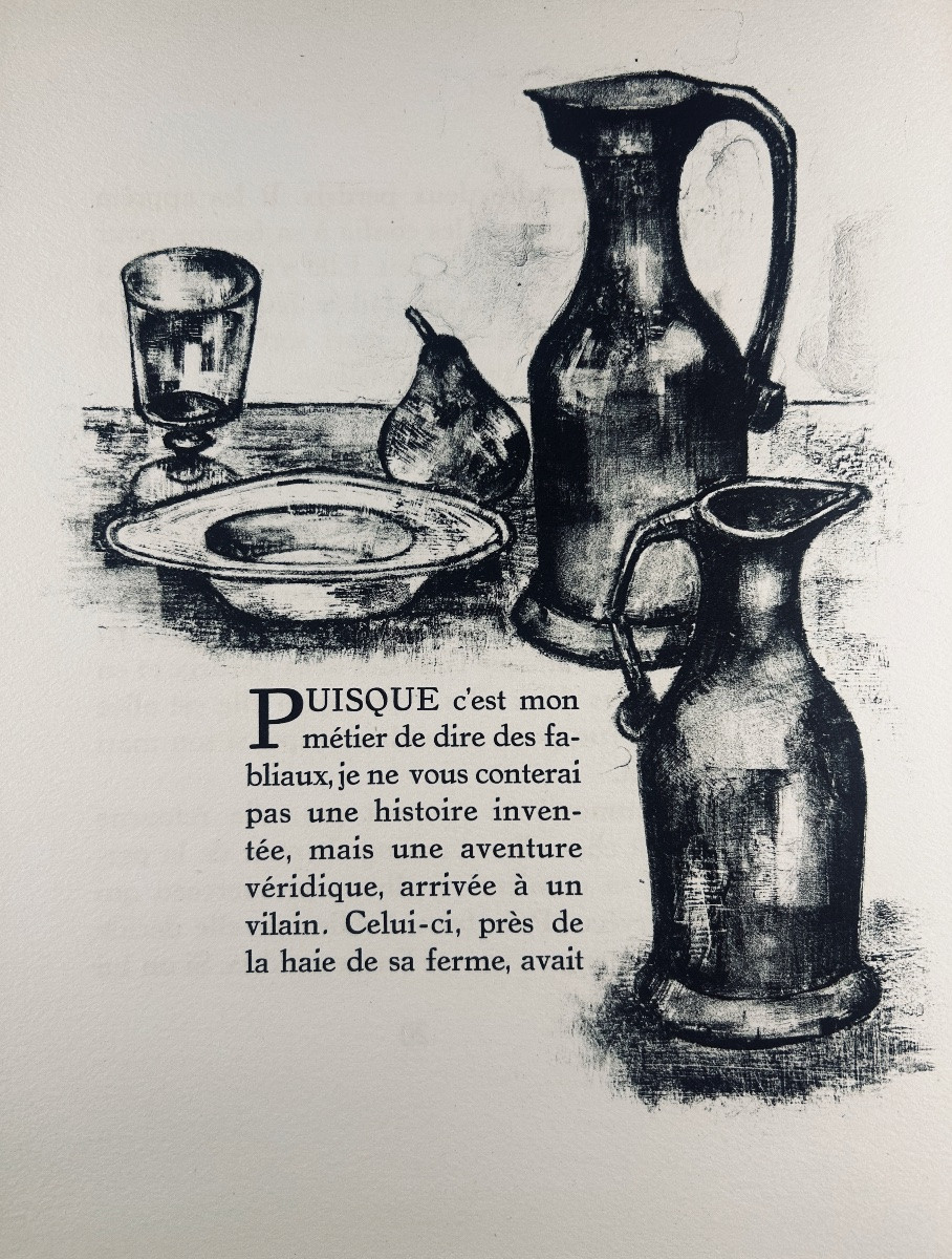 [minaux] - Three Medieval Fabliaux Adapted By Paul Imbs. Bibliophiles De l'Est, 1956.-photo-3