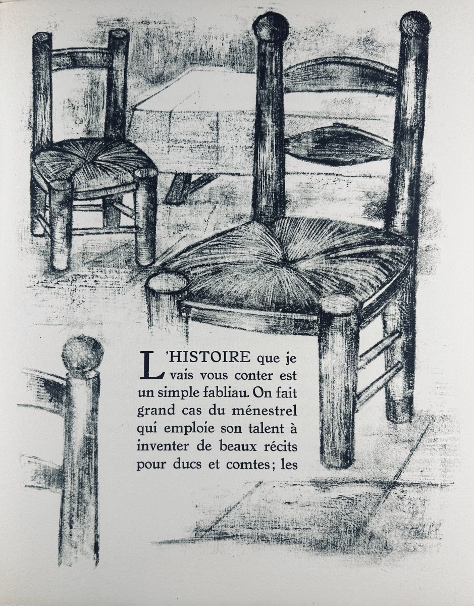 [minaux] - Three Medieval Fabliaux Adapted By Paul Imbs. Bibliophiles De l'Est, 1956.-photo-6