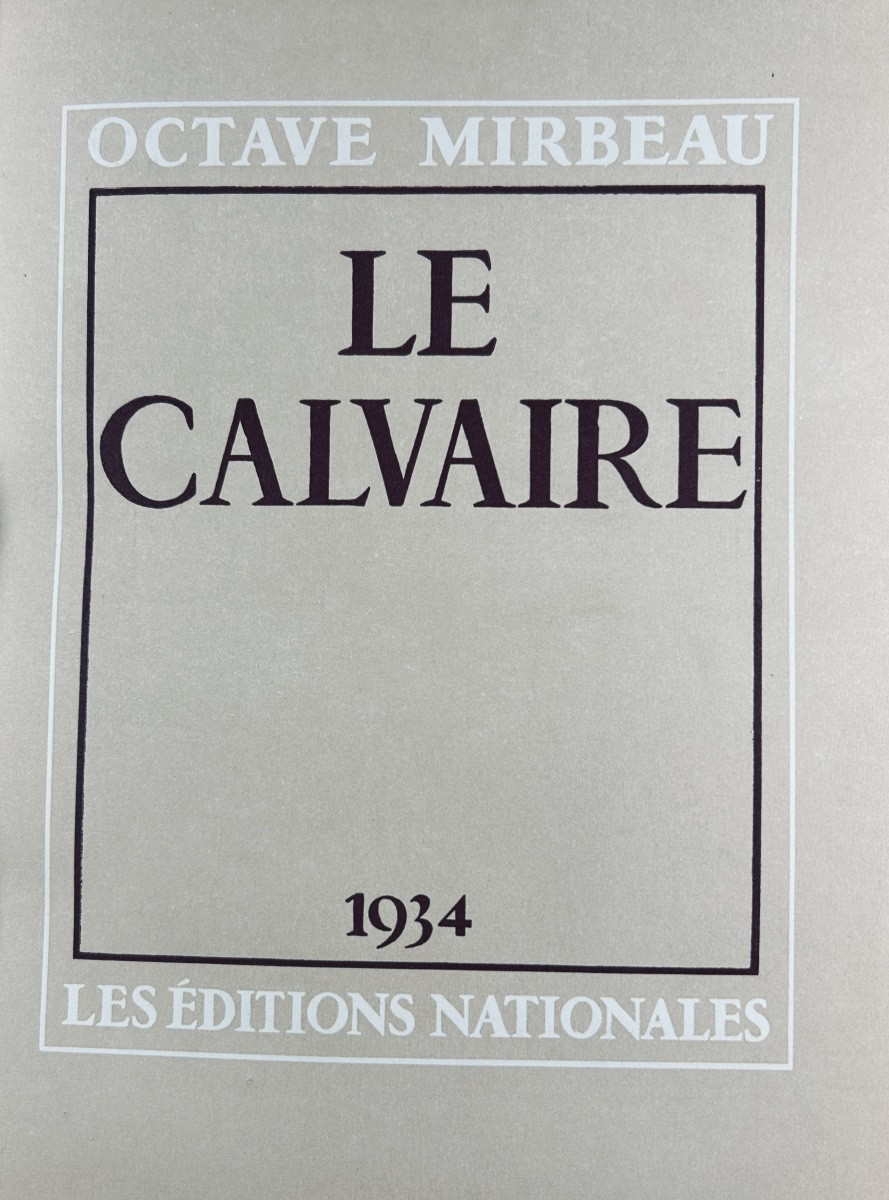 MIRBEAU (Octave) - Le calvaire. Éditions Nationales, 1934,  illustrations de Berthold Mahn.-photo-2