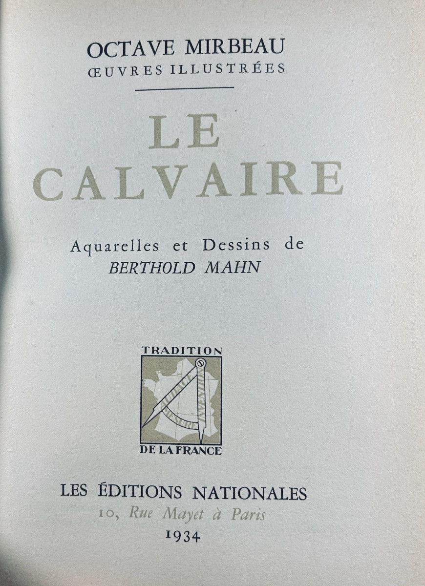 MIRBEAU (Octave) - Le calvaire. Éditions Nationales, 1934,  illustrations de Berthold Mahn.-photo-3