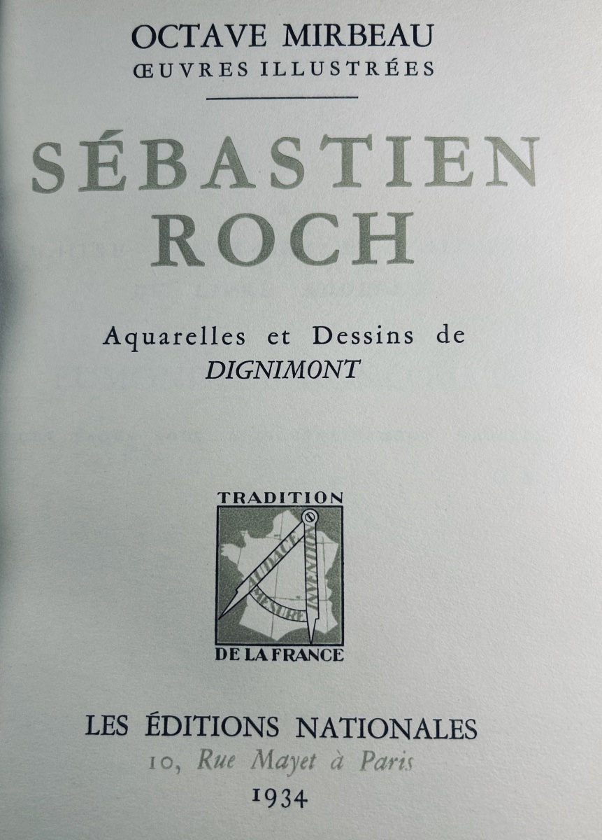 [dignimont] - Mirbeau (octave) - Sébastien Roch. Roman De Moeurs. éditions Nationales, 1934.-photo-2