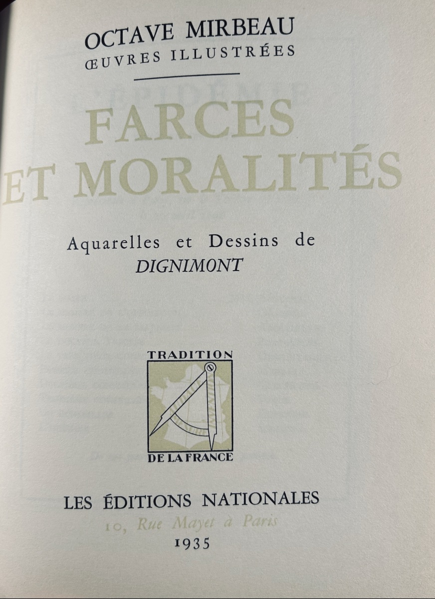 [dignimont] Mirbeau (octave) - Contes De La Chaumières. éditions Nationales, 1935.-photo-3