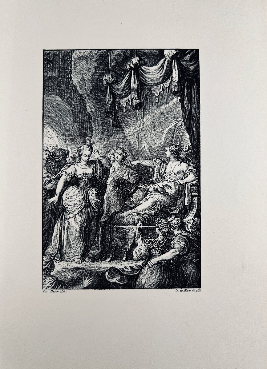 MONTESQUIEU - Le temple de Gnide suivi de Cephise et l'amour. Willem, 1879, illustré par Eisen.-photo-4