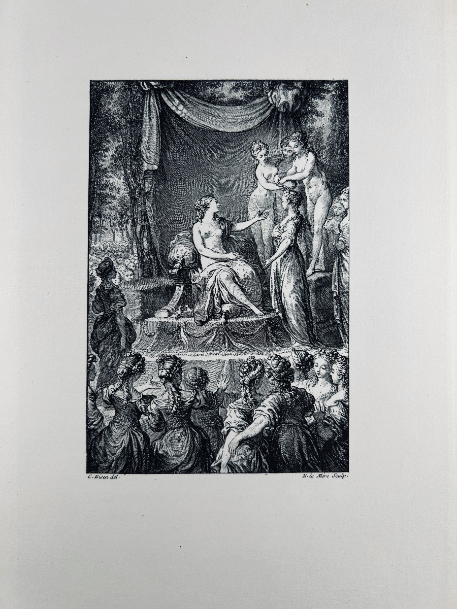 MONTESQUIEU - Le temple de Gnide suivi de Cephise et l'amour. Willem, 1879, illustré par Eisen.-photo-5