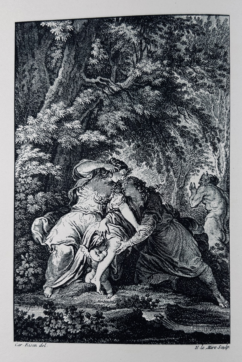 MONTESQUIEU - Le temple de Gnide suivi de Cephise et l'amour. Willem, 1879, illustré par Eisen.