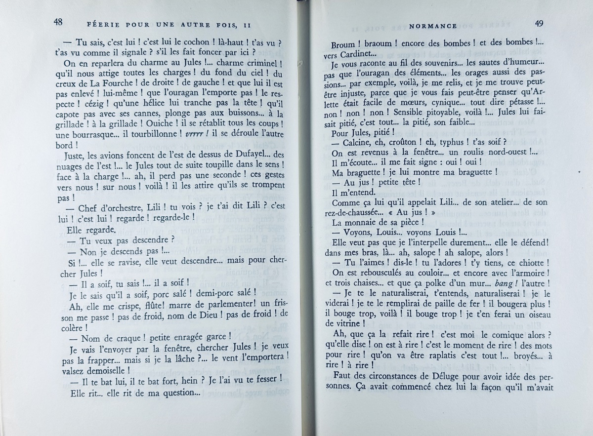 Céline (louis-ferdinand) - Féérie Pour Une Autre Fois, Ii. Normance. 1954, First Edition.-photo-3