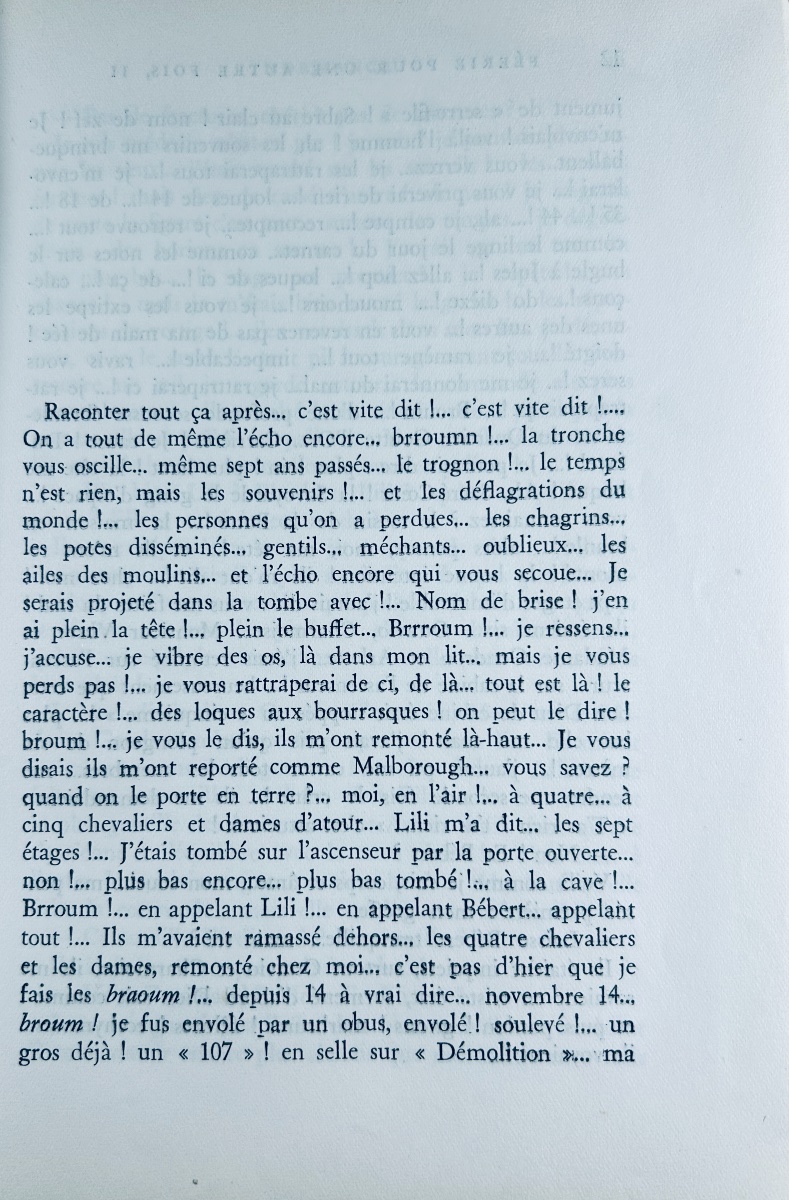 Céline (louis-ferdinand) - Féérie Pour Une Autre Fois, Ii. Normance. 1954, First Edition.-photo-2