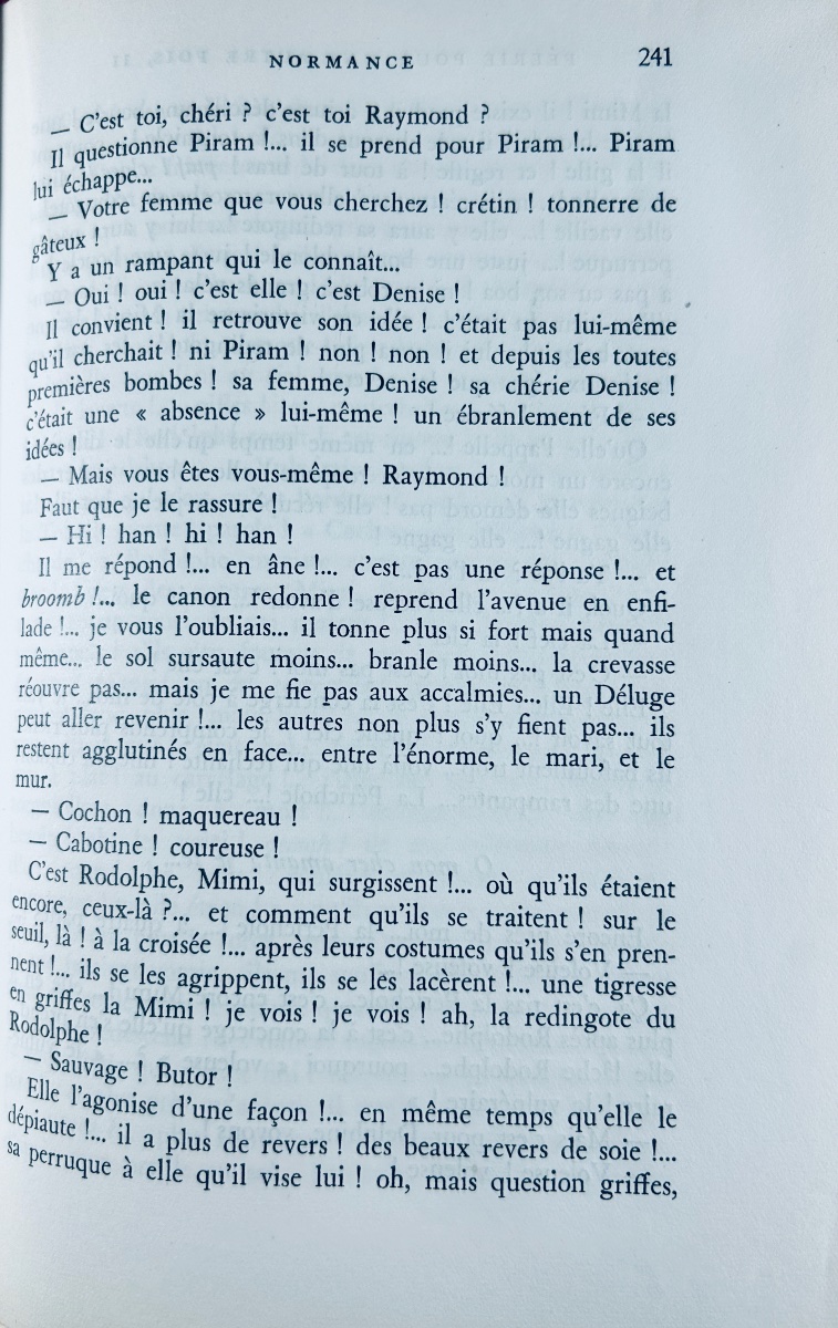 Céline (louis-ferdinand) - Féérie Pour Une Autre Fois, Ii. Normance. 1954, First Edition.-photo-4