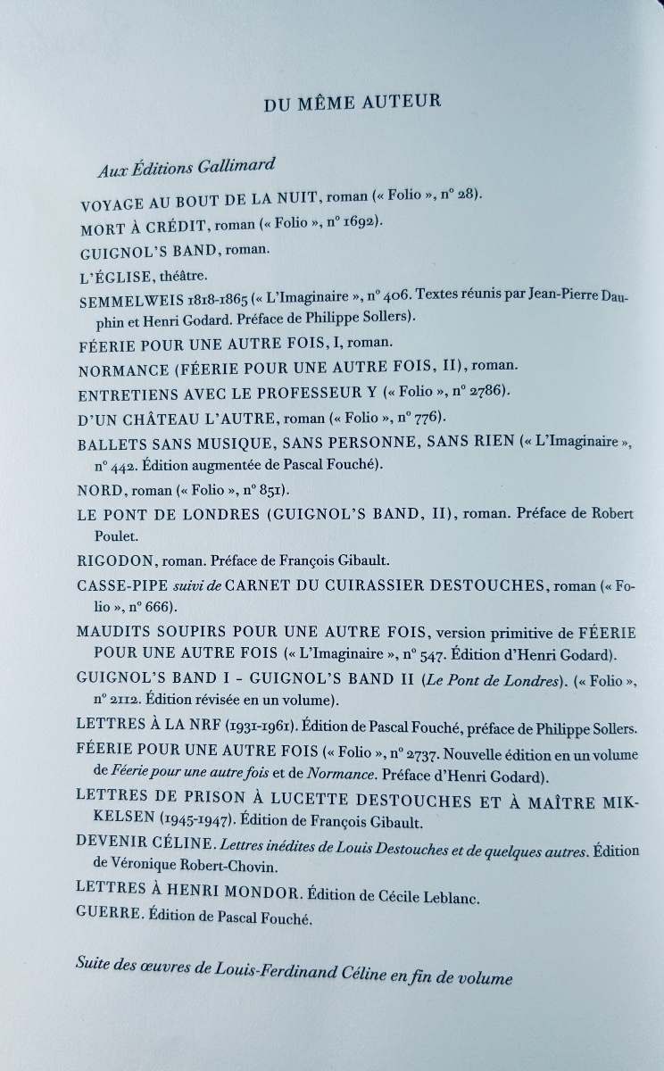 CÉLINE (Louis-Ferdinand) - Londres. Gallimard, 2022, édition originale, exemplaire numéroté.-photo-3
