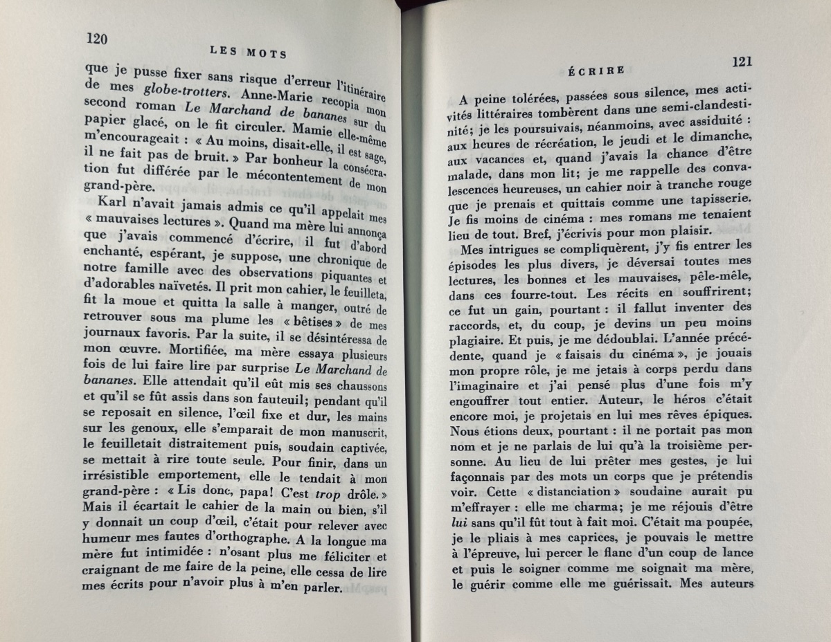 SARTRE (Jean-Paul) - Les mots. Paris, Gallimard, 1964, édition originale numérotée, bel état.-photo-4