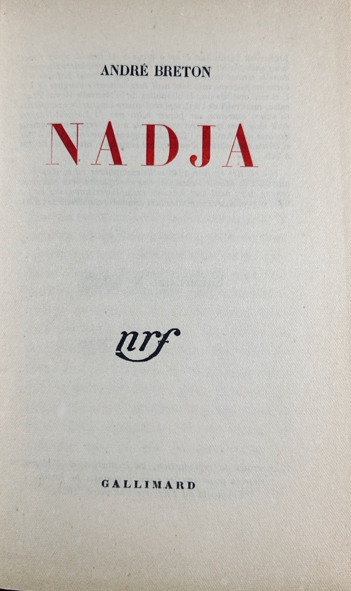 BRETON (André) - Nadja. Gallimard, 1945, cartonnage de Mario Prassinos, exemplaire numéroté.-photo-2