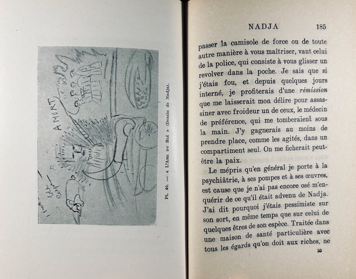 BRETON (André) - Nadja. Gallimard, 1945, cartonnage de Mario Prassinos, exemplaire numéroté.-photo-1