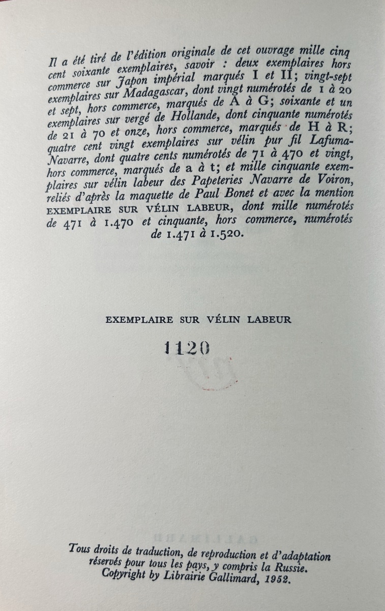 Apollinaire (guillaume) - Tendre Comme Le Souvenir. Gallimard, 1952, Hardback By Paul Bonet.-photo-4