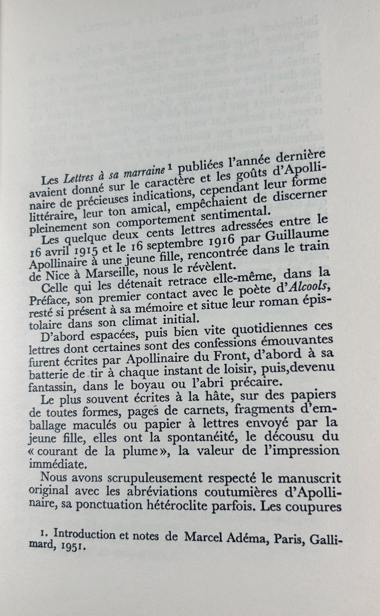 Apollinaire (guillaume) - Tendre Comme Le Souvenir. Gallimard, 1952, Hardback By Paul Bonet.-photo-4