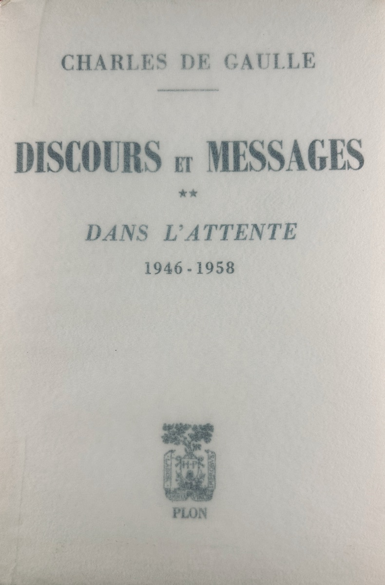 De Gaulle - Speeches And Messages, 1940–1969. Plon, 1970, Paperback, 5 Volumes, First Edition.-photo-4