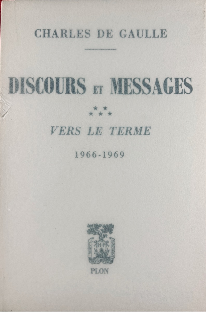 De Gaulle - Speeches And Messages, 1940–1969. Plon, 1970, Paperback, 5 Volumes, First Edition.-photo-3