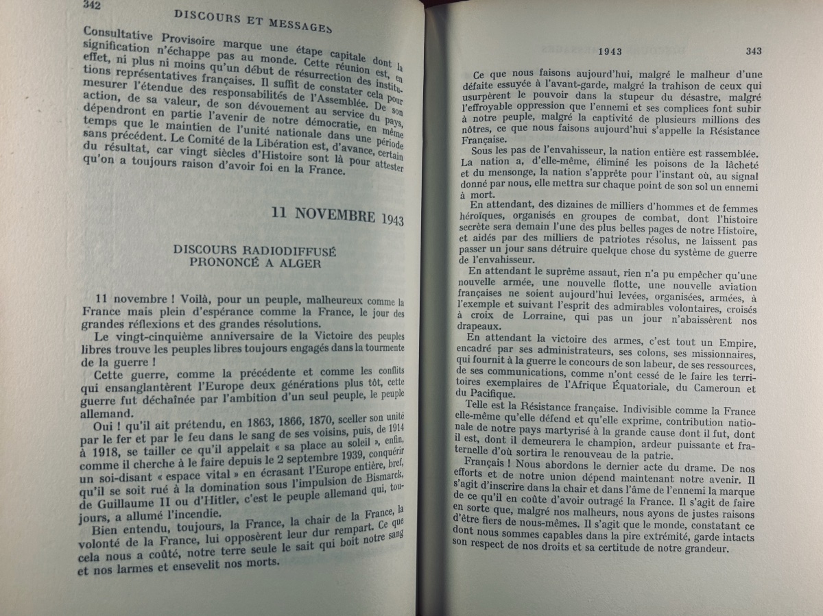De Gaulle - Speeches And Messages, 1940–1969. Plon, 1970, Paperback, 5 Volumes, First Edition.-photo-4