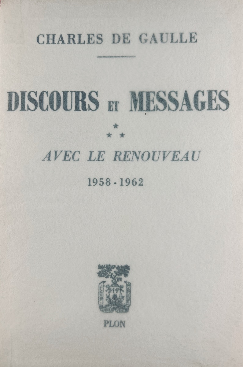De Gaulle - Speeches And Messages, 1940–1969. Plon, 1970, Paperback, 5 Volumes, First Edition.-photo-6