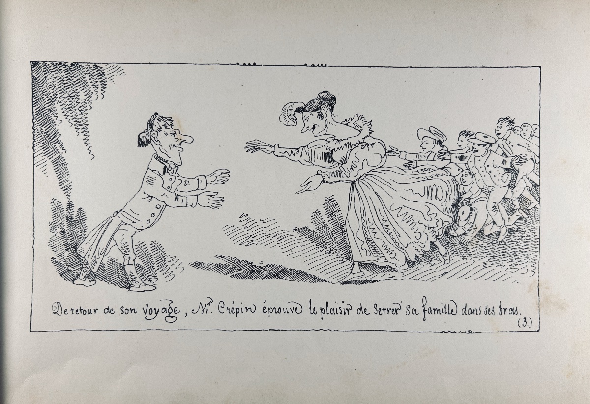 Töpffer (rodolphe) - The Story Of Mr. Crépin. Dufrenoy Press, 1850, Publisher's Hardcover.-photo-2